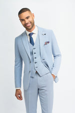 Miami - Heren Zomer Lichtblauwe Blazer
