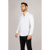 Men's Cream Double Cuff Oxford Shirt