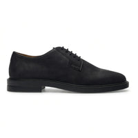 Pedro - Heren Derby schoenen met vetersluiting, zwart suède, matte afwerking