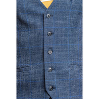 Phantom - Men's Blue Check Waistcoat