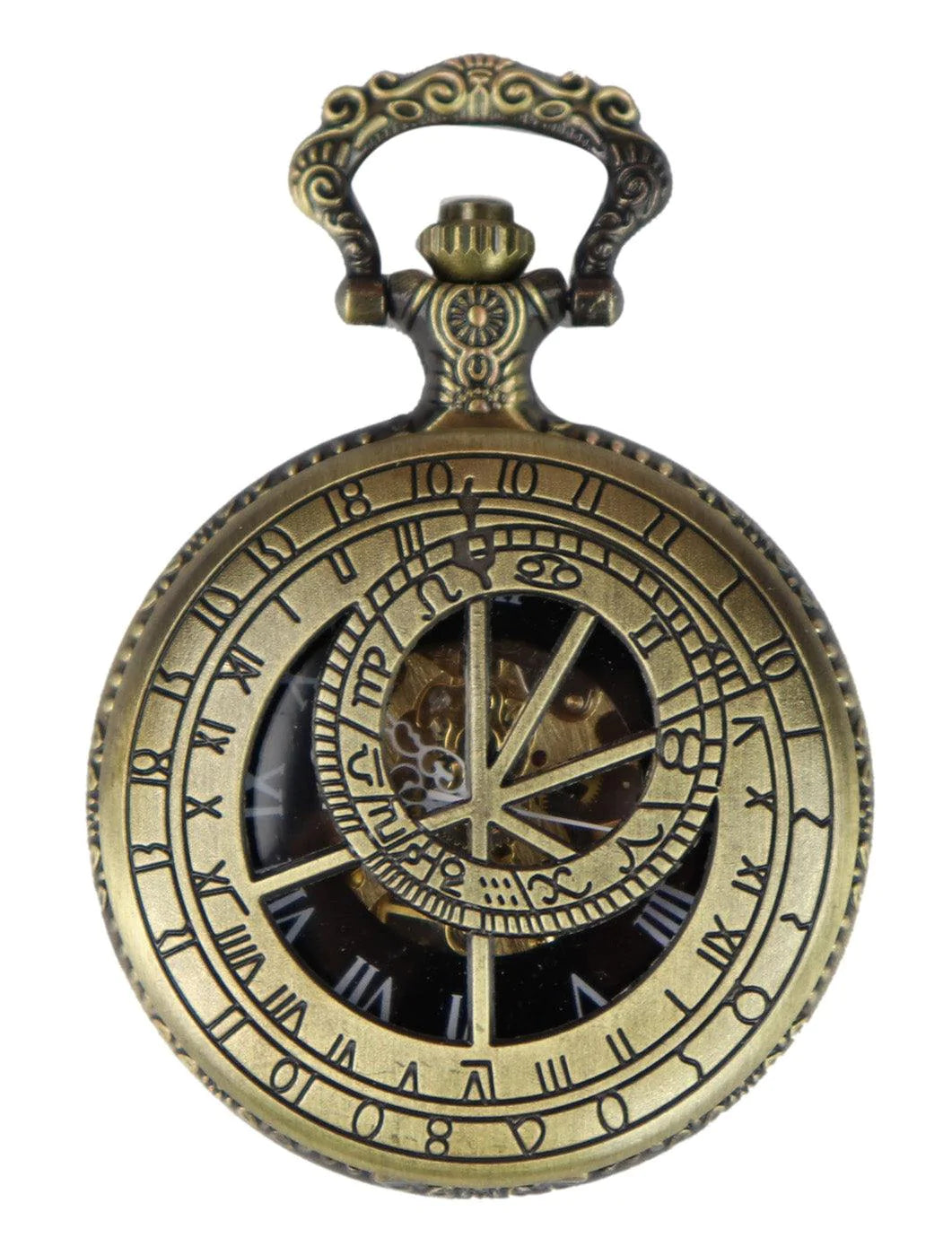Automatic Mechanical Vintage Pocket Watch Gold Color
