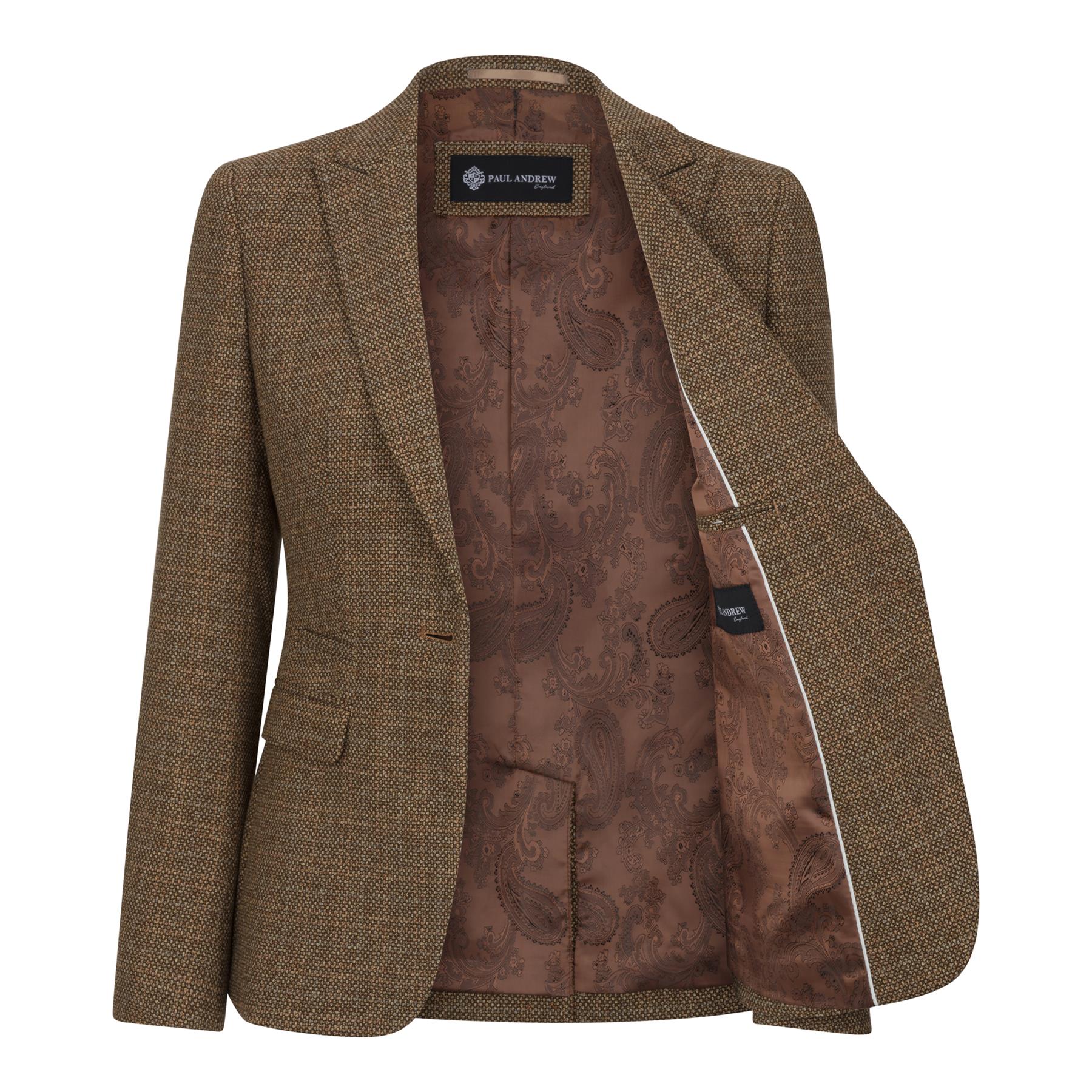 Ralph - Bruine Tweed Blazer voor Dames met Tailored Fit
