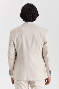 Regent - Crème geruite blazer, bruiloftstijl voor mannen