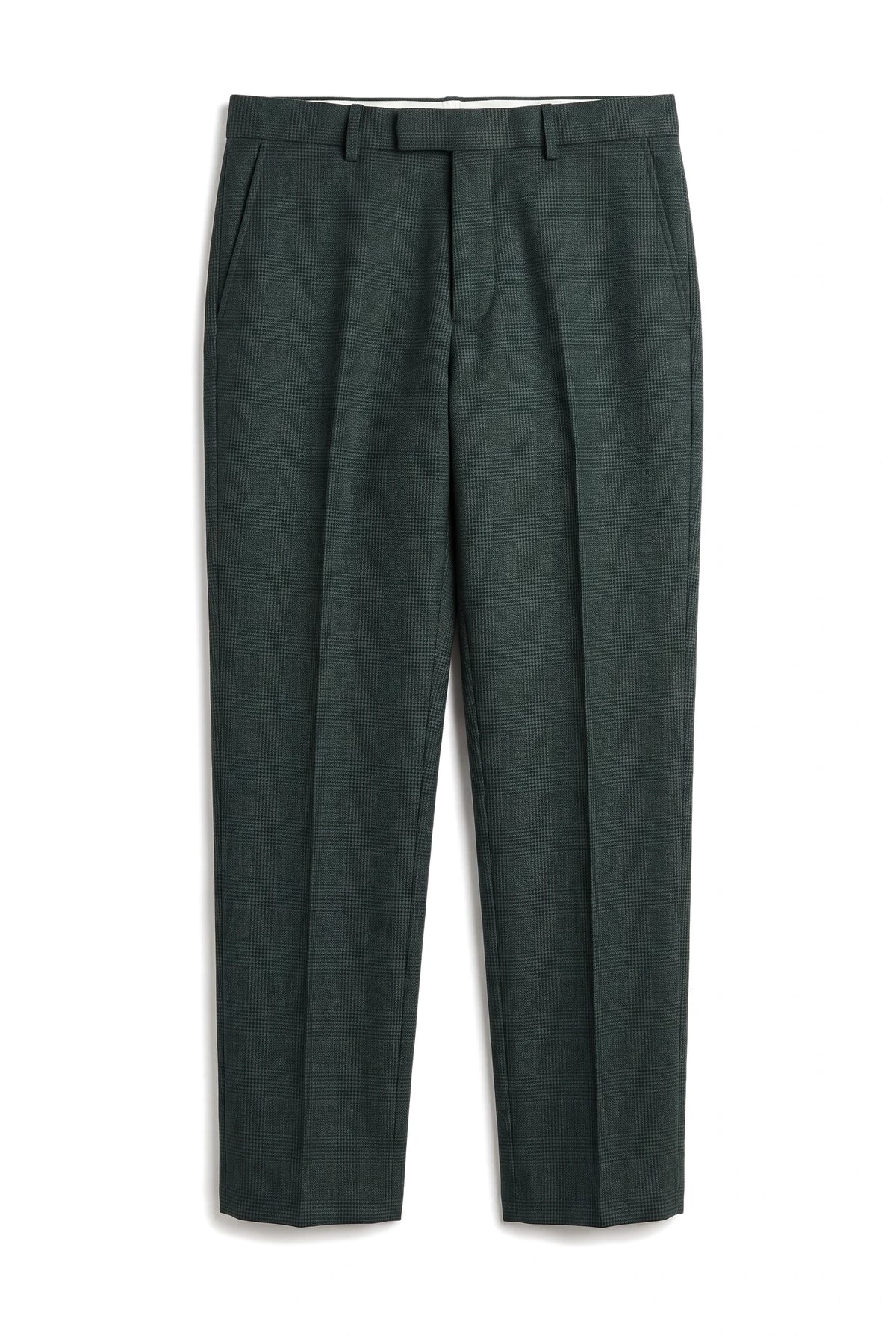 Regent - Heren groene geruite broek