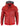 Men's Real Leather Bomber Jacket with Hood-Red