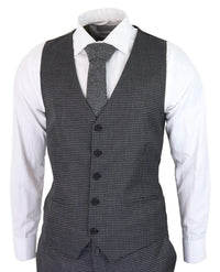 Dark-Grey Sheppard's Check 3 Piece Suit - RK20-12