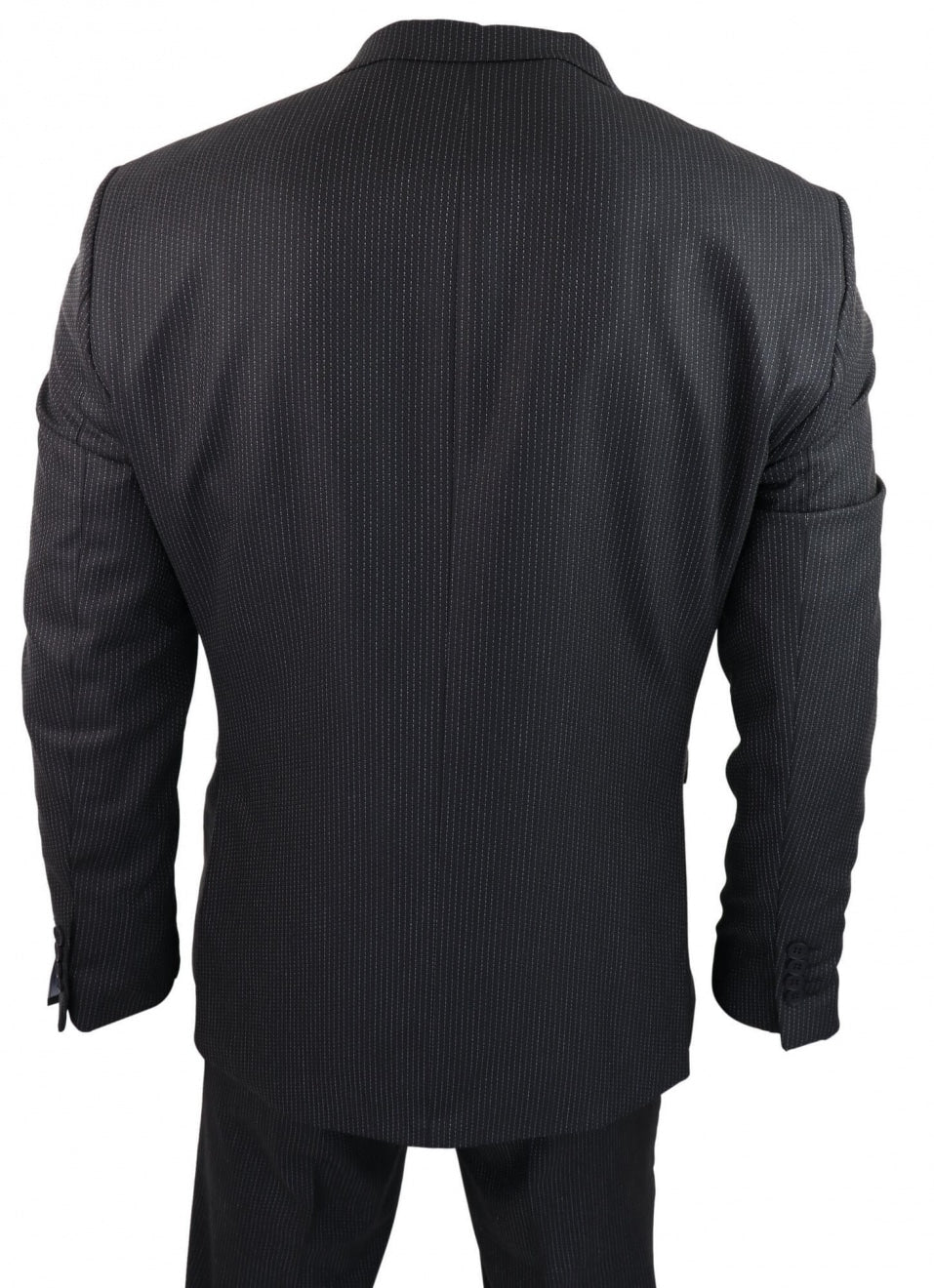 Black Pinstripe 3 Piece Suit - RK20-30