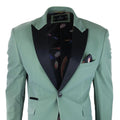 Heren fluwelen blazer smokingjasje zwart satijnen revers pastelblauw roze groen