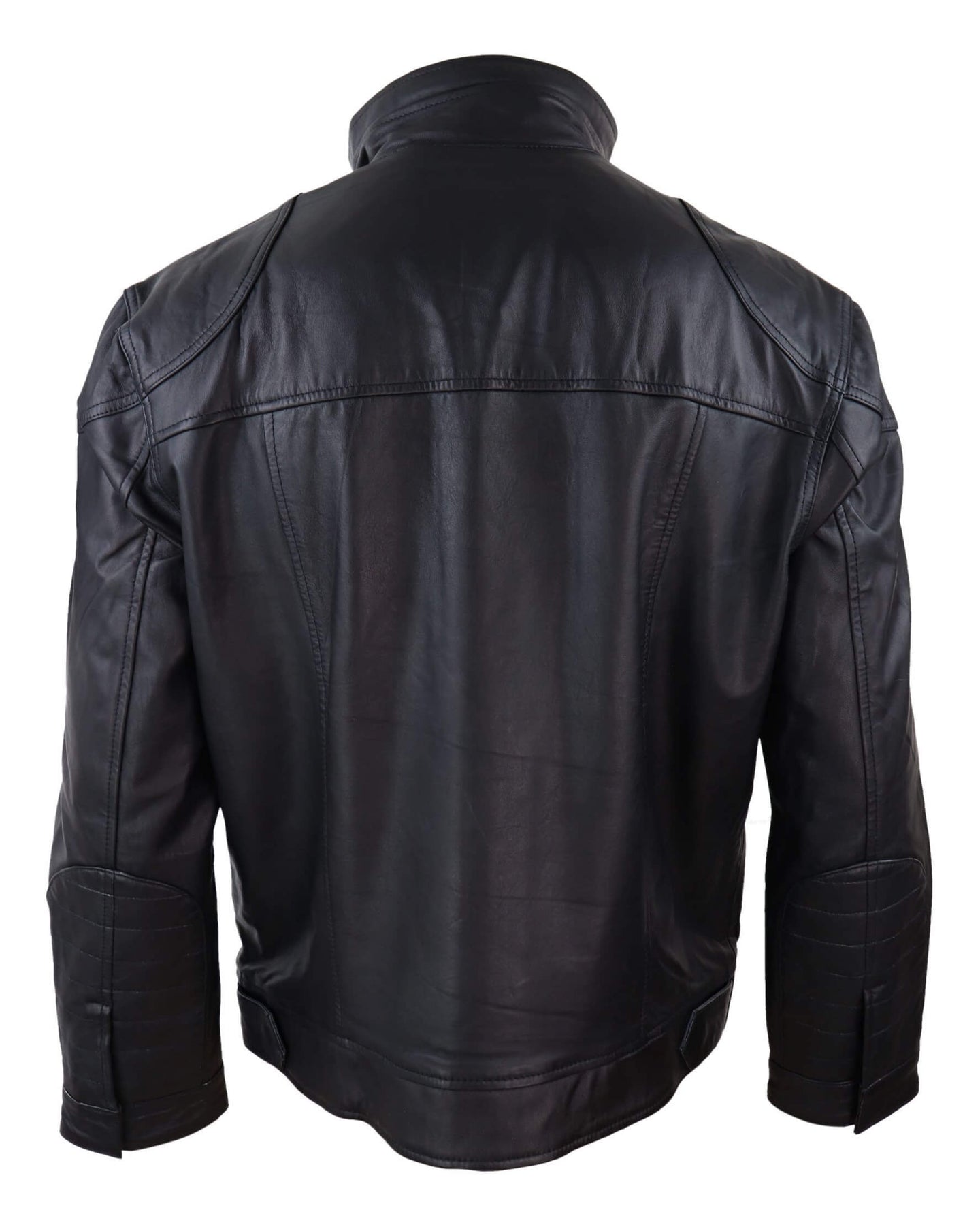 Real Leather Mens Black Soft Jacket
