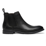 Sergio - Men's Black Slip On Leather Chelsea Boots