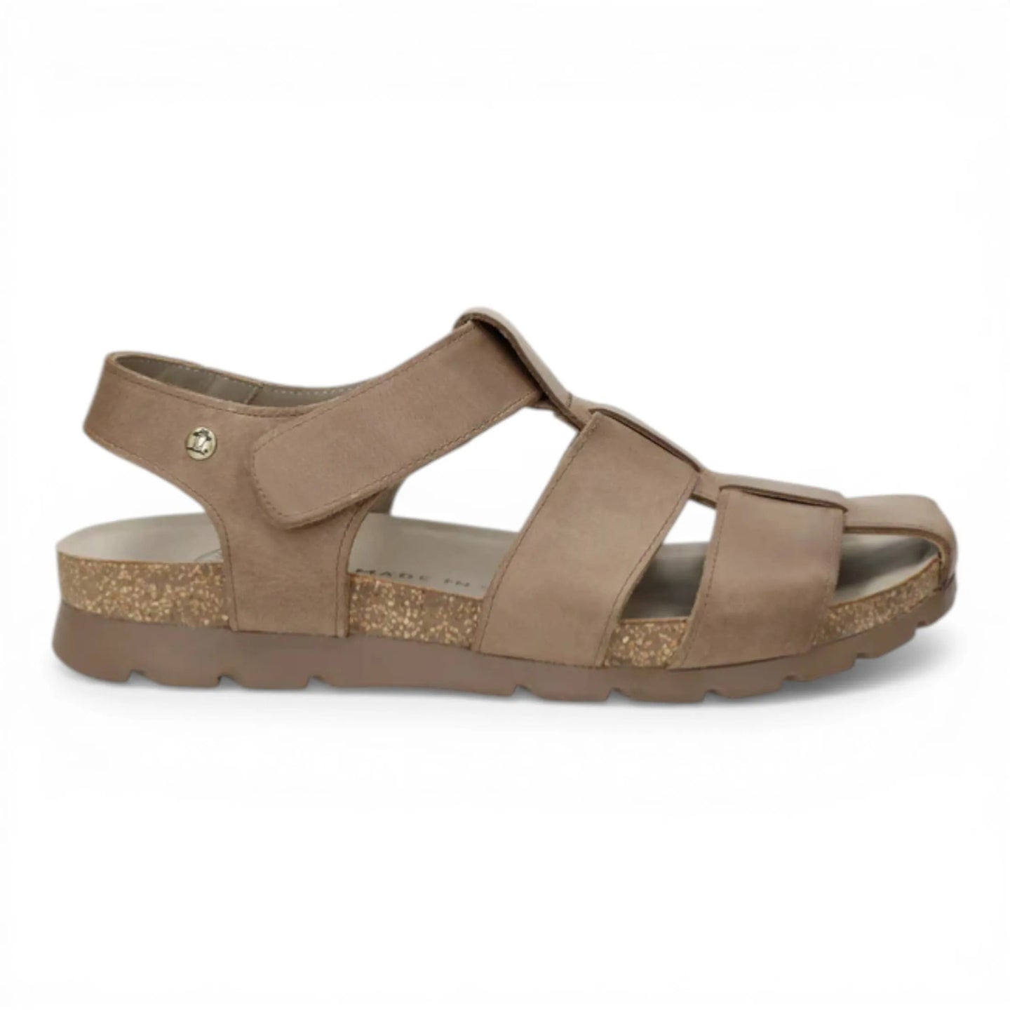Stanley C8 - Waterdichte leren sandalen voor heren in taupekleur