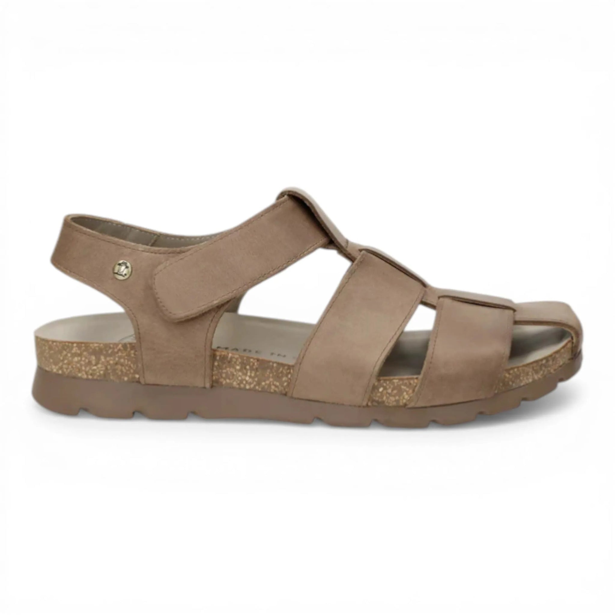 Stanley C8 - Waterdichte leren sandalen voor heren in taupekleur