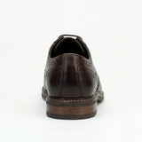 Stokes - Bruine leren wingtip brogue veterschoenen voor heren