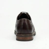 Stokes - Bruine leren wingtip brogue veterschoenen voor heren
