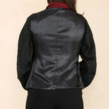 Dames Tweed Herringbone Vest Wijnrood Klassiek Jaren 20