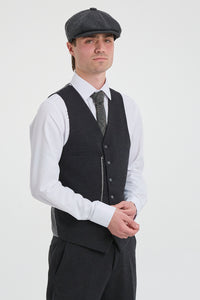 Heren zwart vintage pak uit de jaren 20