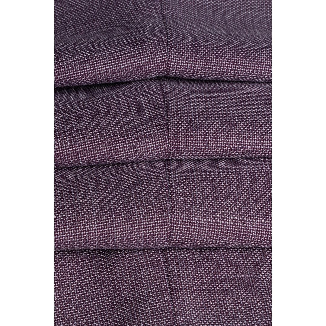 Miami - Men's Pink Crosshatch Summer Trousers