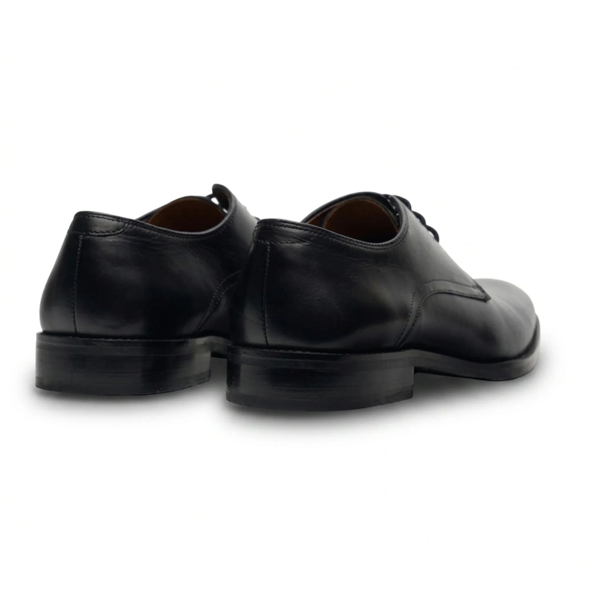 Taylor - Klassieke Derby-schoenen voor heren, zwart leer met vetersluiting