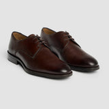 Taylor - Klassieke Derby-schoenen van chocoladebruin leer voor heren