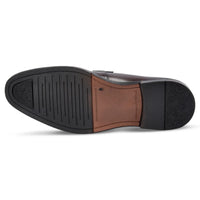 Ted - Heren klassieke bruine mocassin-loafers van leer