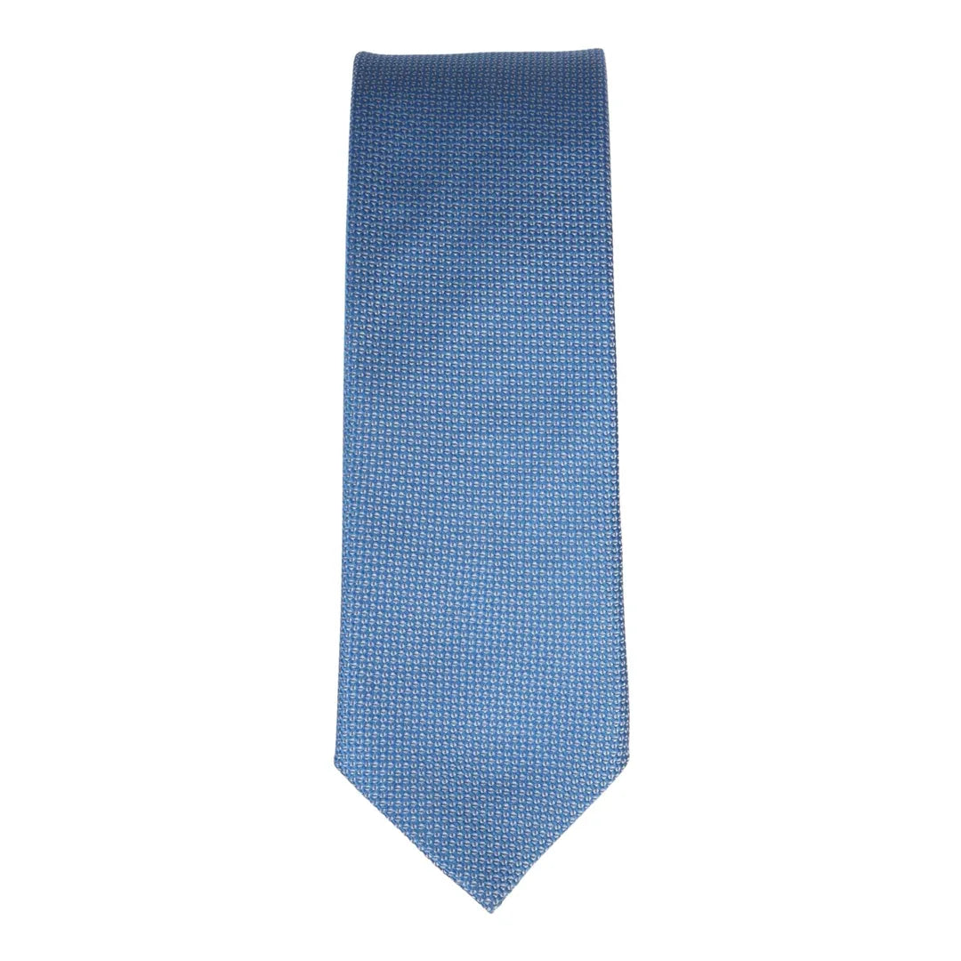 Men's Tie Pocket Sqaure Set Formal Solid Necktie - Sky Blue