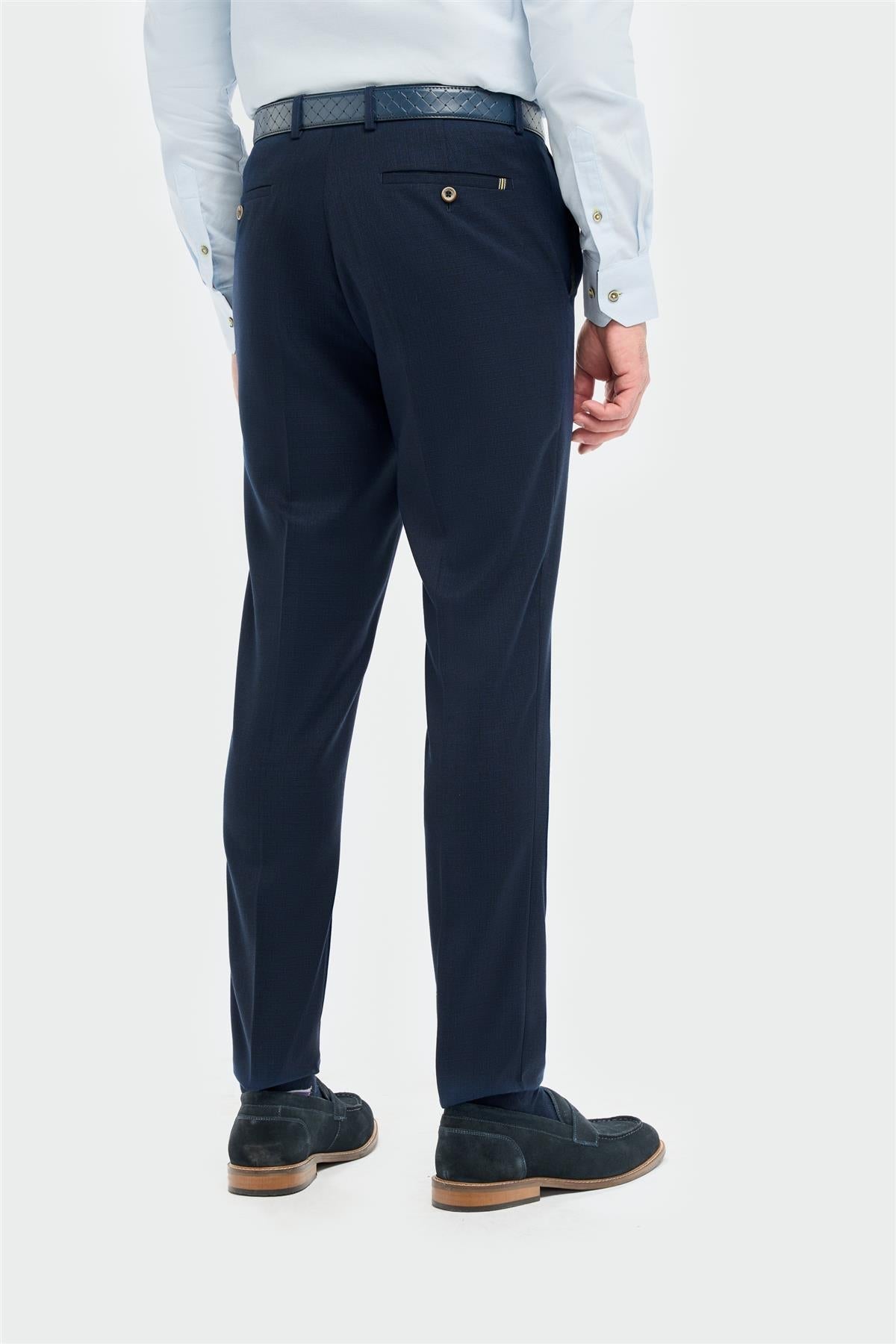 Tropez - Marineblauwe formele broek voor heren