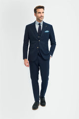 Tropez - Heren Marineblauw Blazer met Tailored Fit
