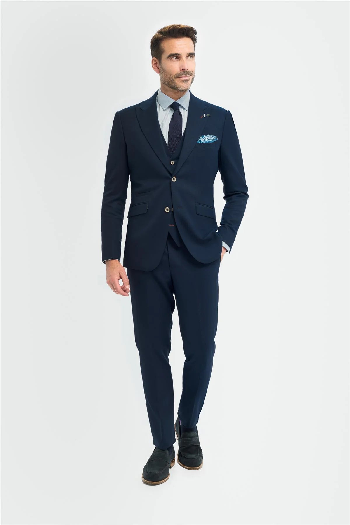 Tropez - Heren Marineblauw Blazer met Tailored Fit