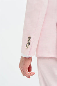 Tropez - Roze getailleerde herenblazer