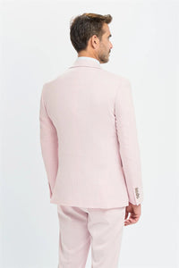 Tropez - Roze getailleerde herenblazer