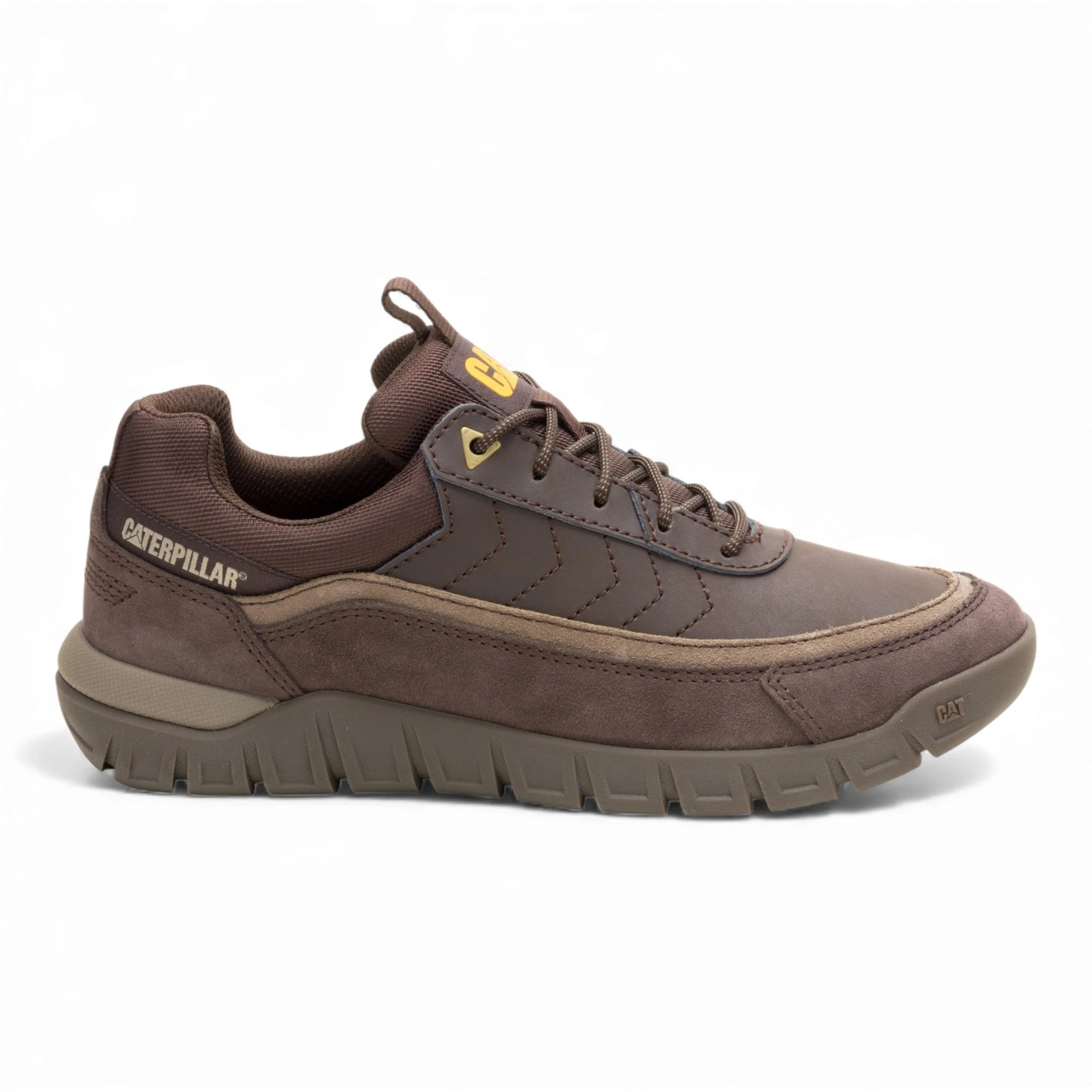 Versage Lo - Bruine leren lichtgewicht wandelsneakers voor heren