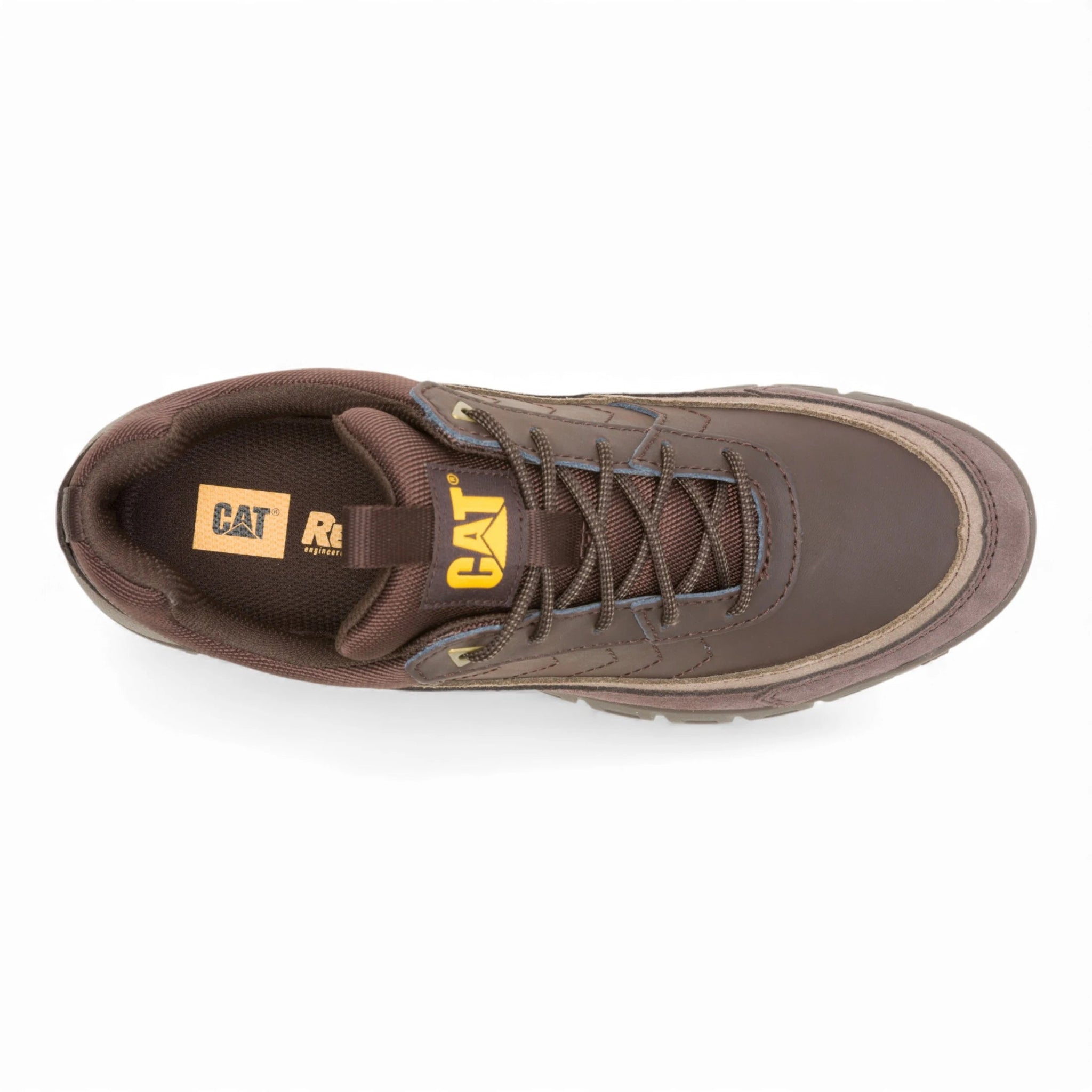 Versage Lo - Bruine leren lichtgewicht wandelsneakers voor heren