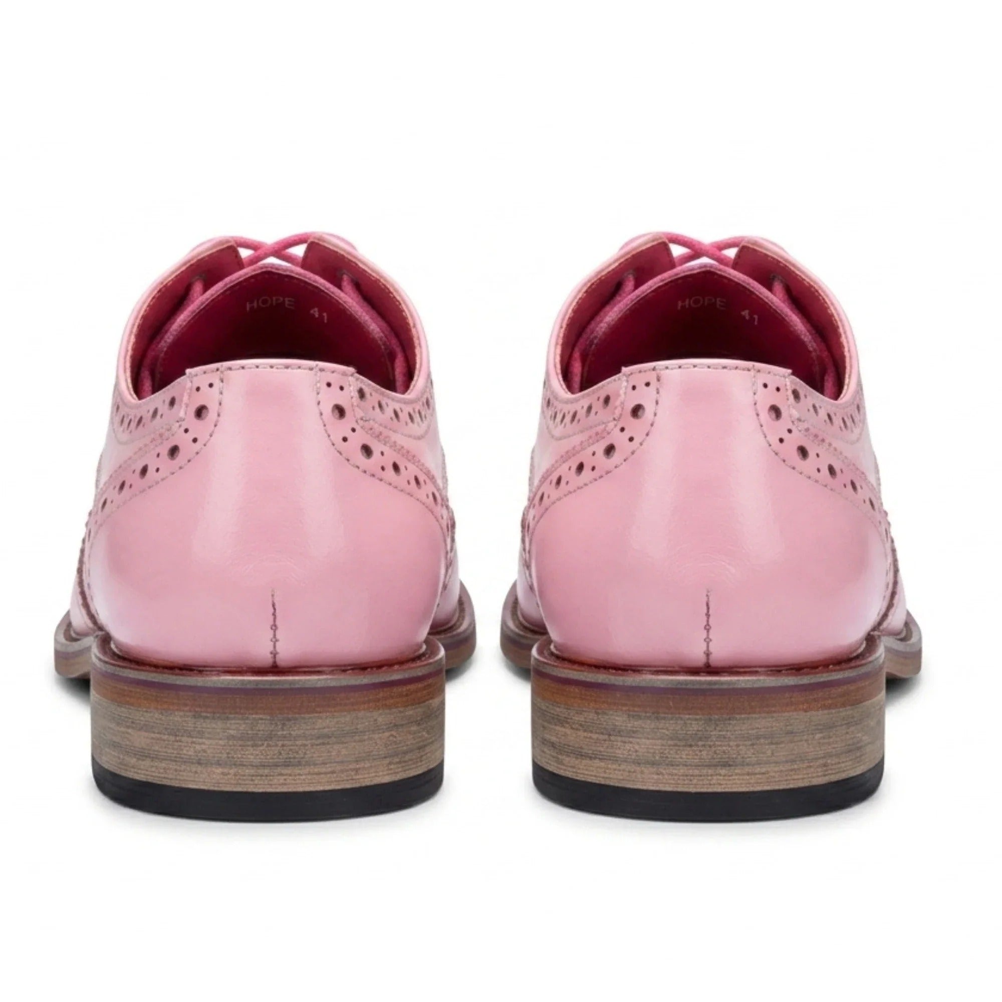 Wolf - Roze brogues met bloemenprint voor heren