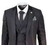 Mens 3 Piece Charcoal Grey Suit