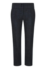 Women Grey Tweed Herringbone Trousers 1920's Peaky Tailored Fit Vintage Retro