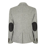 wsn03 - Dames Tweed Grijs Blazer Jasje Elow Patch Peaky 1920s
