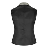 wsn03 - Dames Tweed Grijs Blazer Vest Elow Patch Peaky 1920s